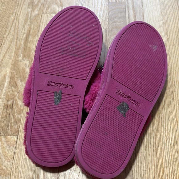 Juicy Couture Kisses Pink Slide On Slipper Faux Fur Women's Size 10 - Used - Picture 4 of 5